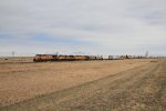 UP 5452 takes a train across the Nebraska plains